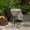 Silver Galvanized Metal Beverage Cooler Tub with Liner and Stand